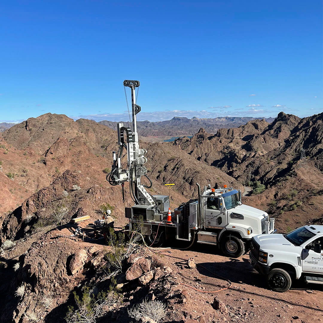 SaberCat MTXD truck-mounted rig on a mountain ridge